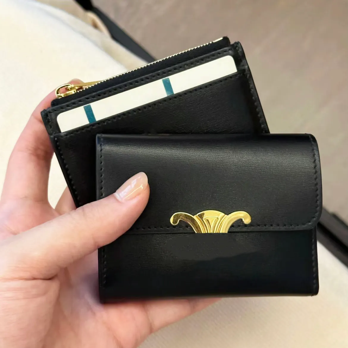 Plånböcker Purses Mirror Quality Luxurys Designers Womens axel mode plånbok handväskor väskor kreditkort hållare tote väska nyckelpåse zippy