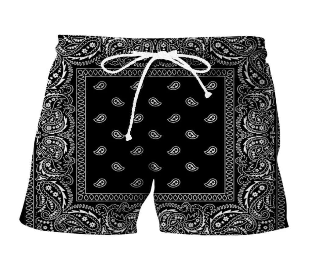 Ny 3D -tryck Bandana Fashion Men Women Tracksuits Shorts PS Size S7XL Harajuku0000055125415