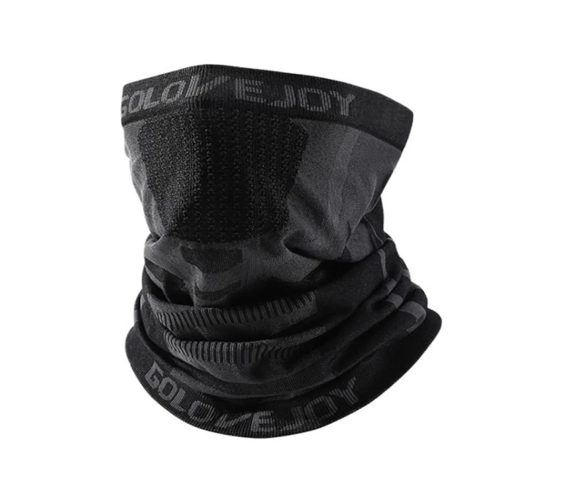 Men d'hiver noir bandana extérieur protection contre l'oreille à l'oreille couche plus chaude gaier demi-face masque écharpe à cyclisme élastique pour le froid 2112110338