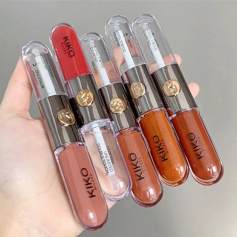 Mirror Glossy Lipstick Women Girls NonFading Long Lasting Transparent Double Headed Lip Gloss Moisturizing Makeup 231225