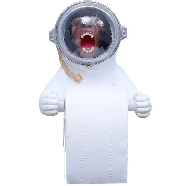 thumbnail image 2 of TABLZONE Astronaut Resin Toilet Paper Holder Rack, Bathroom Storage 2 of 14
