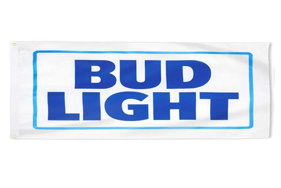 Bandeira da cerveja para bandeiras de bud luz de 3x5 pés 100d Banners de poliéster interno cor vívida ao ar livre de alta qualidade com dois odores de bronze4243307