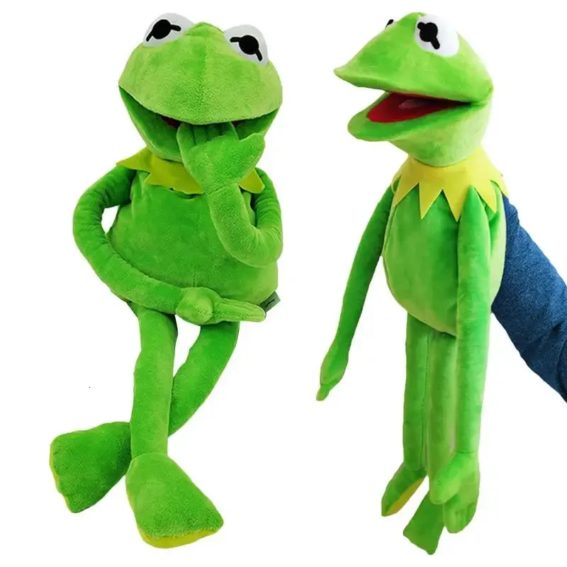 Kermit Frog Plush Hand Puppet Stoffed Animal Open Mund Comet Frog Kinder Handpuppenpuppe Jungen Mädchen Spielzeug Family Party Game Geschenke 231227