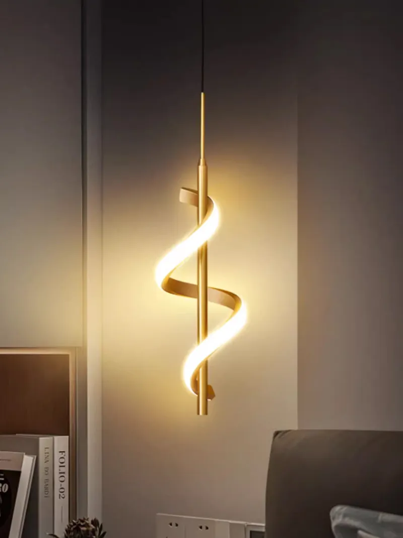 Italienska lyxiga pendellampor American Modern H65 Copper Chandelier Pendant Lights Fixture Bedroom Matsal Kök Lustres Hemkonstdekor inomhusbelysning