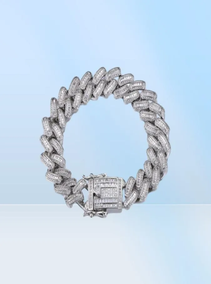 Luxe Designer Sieraden Diamond Tennis Chain Mannen Armbanden 15mm Bedelarmband Cubaanse Link Iced Out Chains Bling Bangle Hip hop Fas7085284