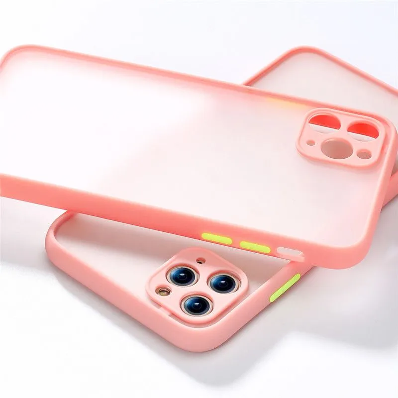 Socktätmatt telefonfodral för iPhone 15 14 13 12 Pro 11 XS Max XR Clear Hard Case Transparenta Cases Back Cover i OPP Bag 100pcs