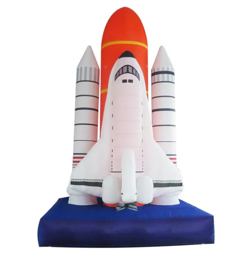 Activités de plein air vaisseau spatial gonflable géant de 4m de haut, modèle de fusée de navette spatiale pour la publicité 9483114