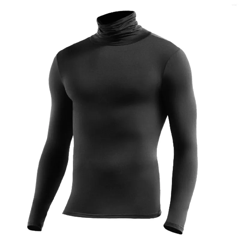 Men's T Shirts Turtleneck T-Shirts For Men Bottoming Shirt Autumn Winter Top High Collar Mens Warm Pullover Streetwear Tee All-Match Style