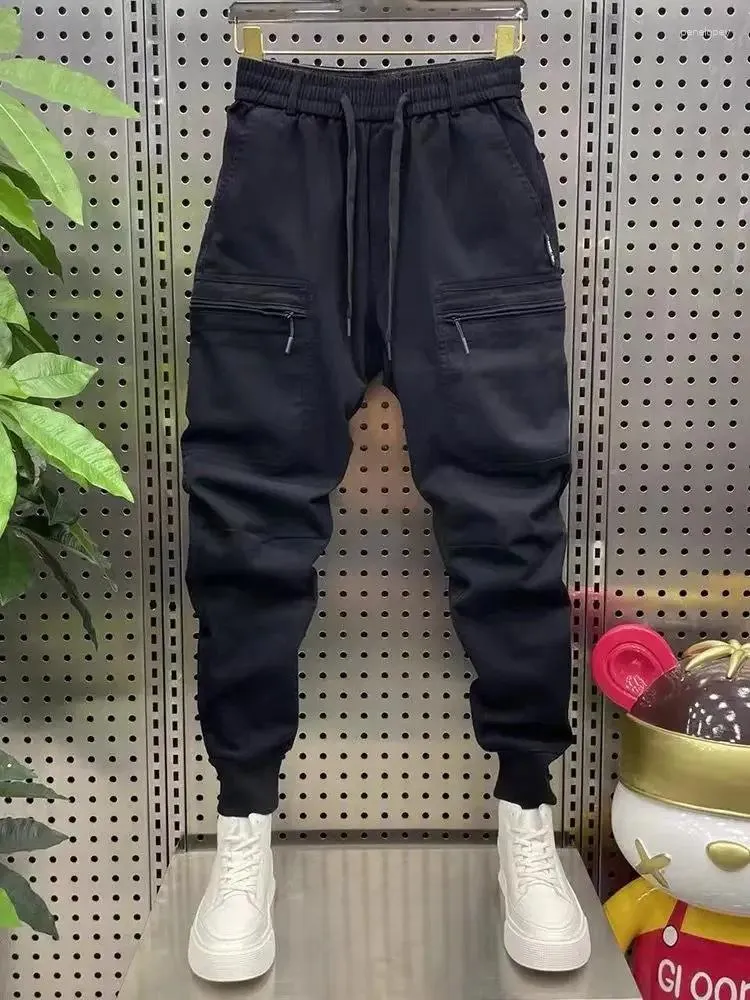 Pantaloni da uomo Casual Harem Cargo Pantaloni a matita multi-zip Ultimi capi di abbigliamento da uomo