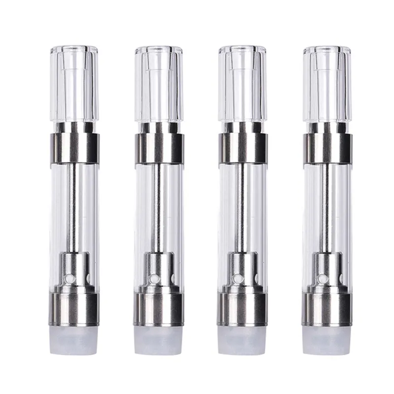 USA Stock White Tip Th210 Atomizer 0,8 ml engångs 510 Tank keramisk spole för tjock oljepatronglasvagnar Press Tips M6T Fit M3 Batteri