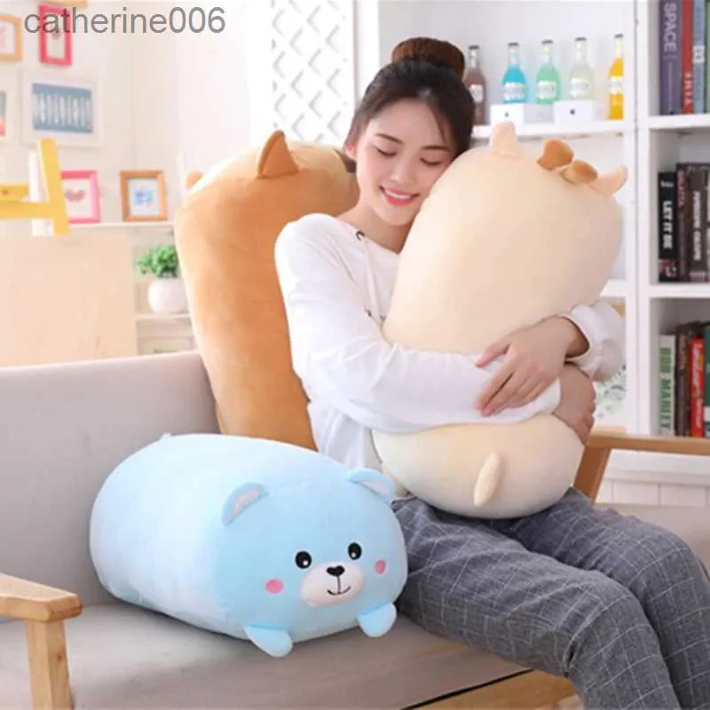 Doldurulmuş Peluş Hayvanlar 20cm Kawaii Hayvan Dinozor Pig Kedi Ayı Peluş Oyuncak Panda Yumuşak Panda Hamster Fil Geyiği Doldurulmuş Bebek Yastığı Doğum Günü Hediyesi231228