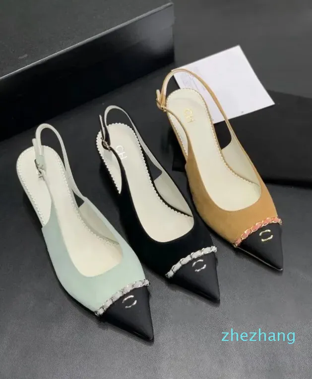 Designer Women's High Talons New Xiaoxiang Jia Two-Color Xiaoxiang Colsic Color High Heels Baotou Single Shoes