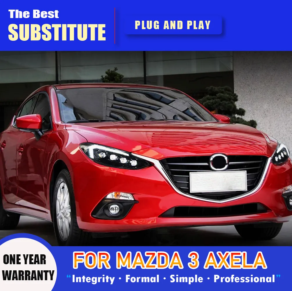Pair Front Bumper Turn Signal Lights For Mazda 3 Axela 2014-2016 Clear