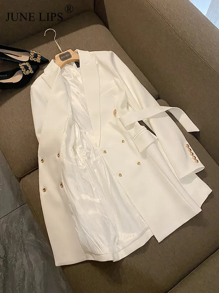 formal dresses rose gold The Noli Shop Womens Gabrielle Double Breasted Blazer - Merlot