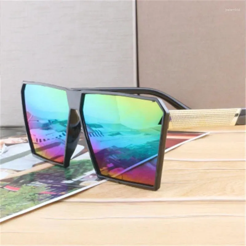 Sunglasses Luxury Square Metal Leg Black Pink For Women Men Pochromic Anti-Reflective Sun Glasses Uv400 Mirror Travel Eyewear