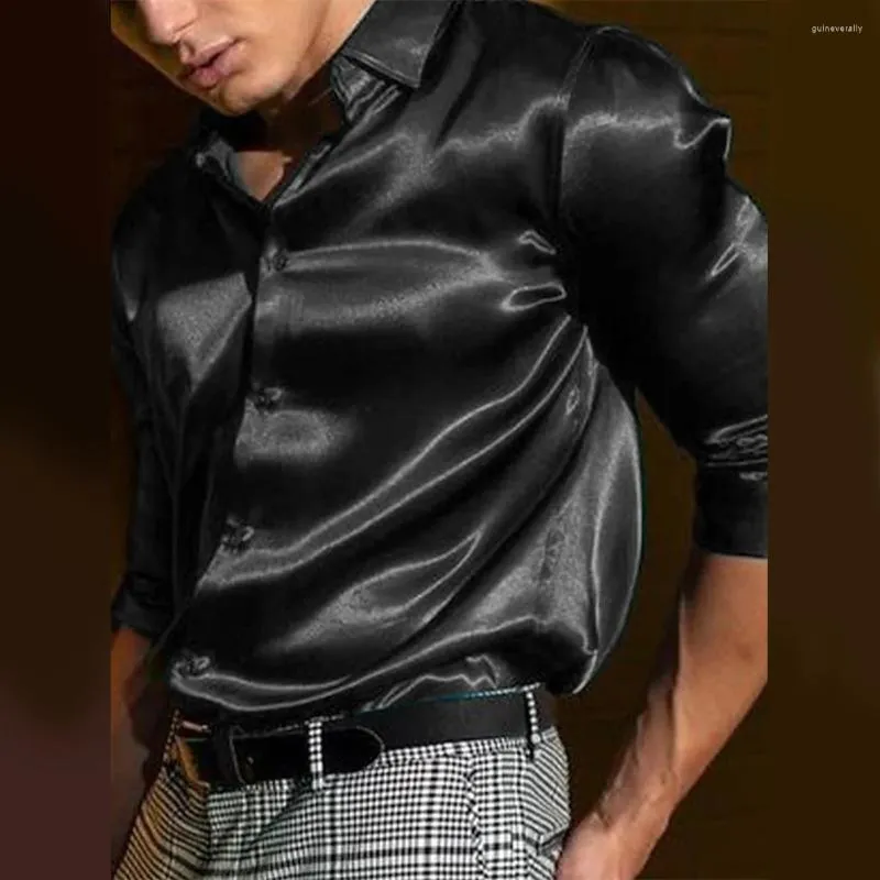 Camisa satinada hombre cheap