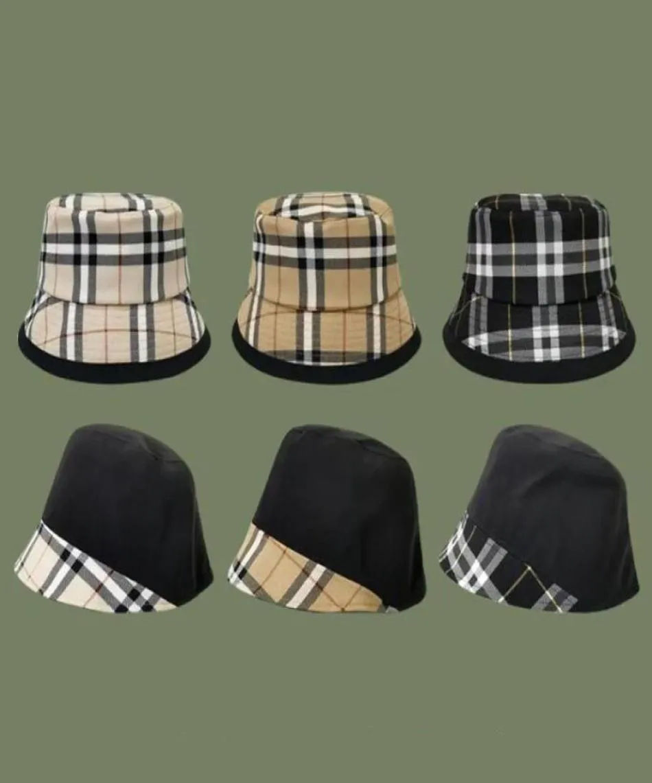 21ss British Style Classic Grid Pattern Wide Brim Bucket Hats Designers Fashion Charm Women Spring Autumn Casual Travel Sunshade S7588920