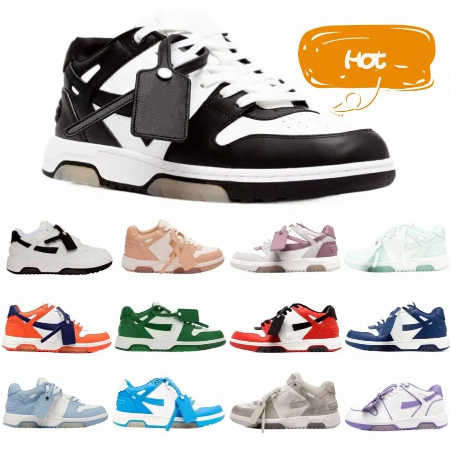 Out Of Office Sneaker Casual Hommes Offes Chaussures blanches Femmes Low-tops Noir Blanc Panda Rose Cuir Bleu Clair Baskets Brevetées Runners Sneaker Skateboard g58g #