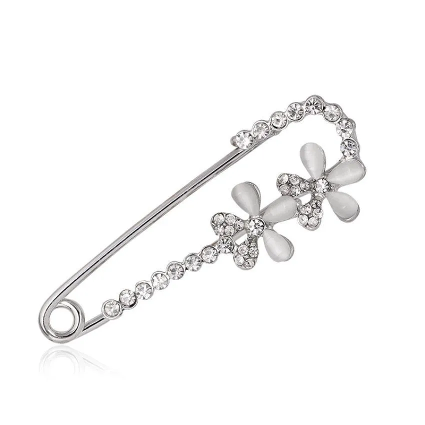 Spille, spille Clip Fiore di cristallo Cor Spilla Pin Moda Donna Sciarpa Fibbia Spilli Gioielli Regalo Consegna di gioielli Gioielli Dhgarden Dh1Fs