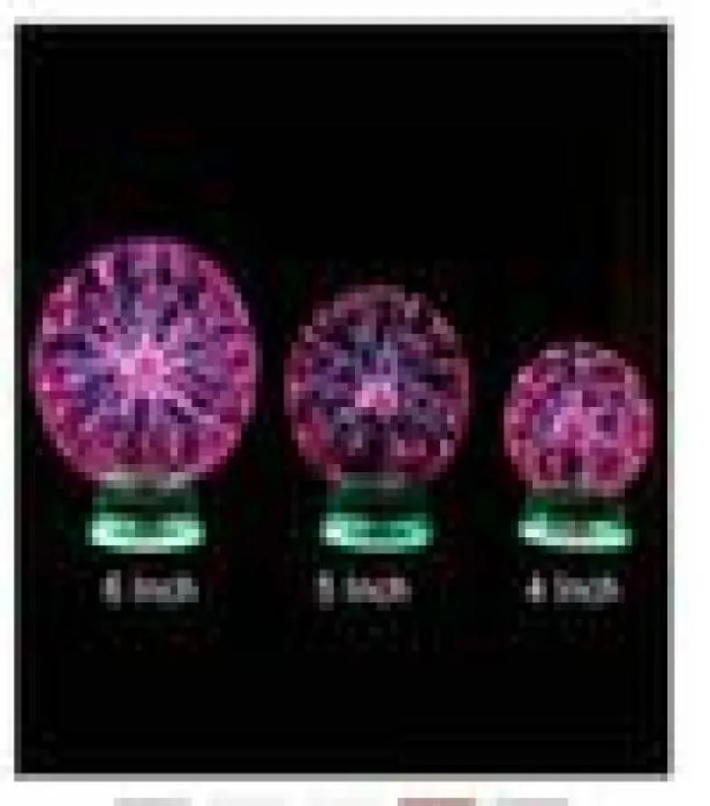 Novelty Glass Magic Magic Plasma Ball Light 3 4 5 6 polegadas luzes de mesa esfera Nightlight Kids Presente para ano novo Magic Plasma Night Lamp8988410