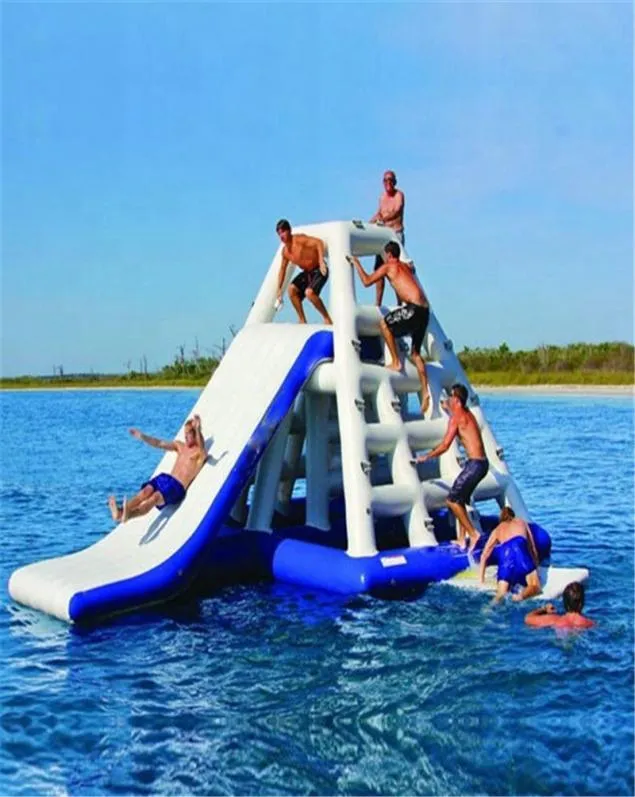 Inflatable Water Park Tower Slide Giant Floating Island for