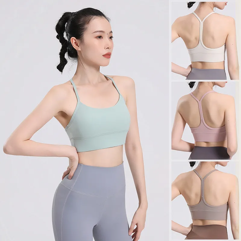 Yoga Color LL Solid Women's Slim Fit Sports Bra Fiess Vest Sexy Removable Breast Pad Soft Bra Underwear