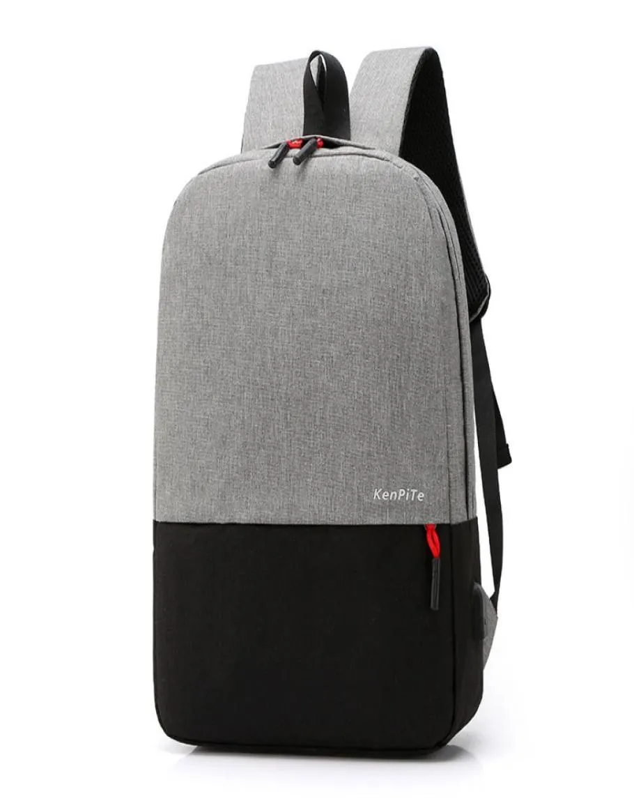 Ryggsäck USB -laddning av ryggsäckar med hörlurar Jack Business Laptop Men ryggsäck Travel School College Bag New7896688