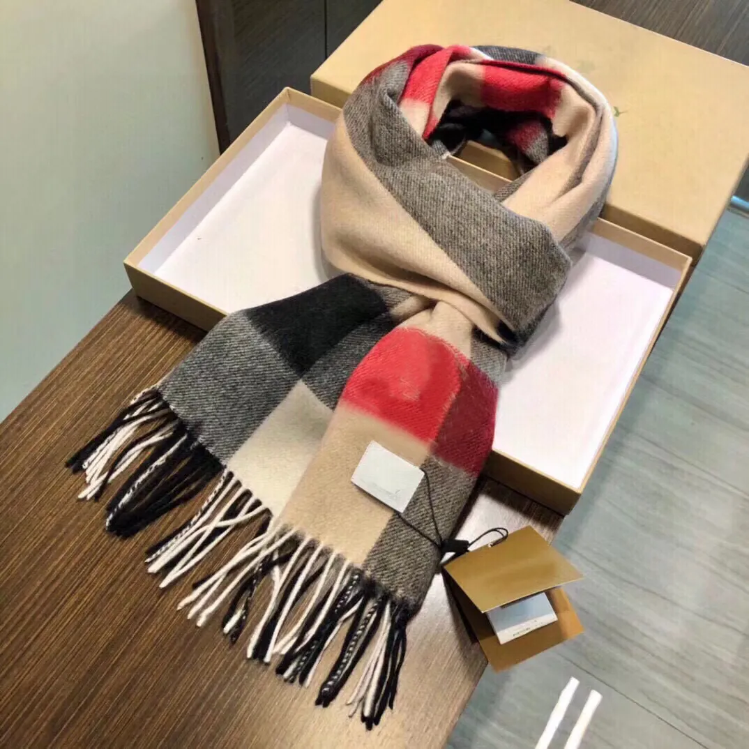 Scarf Designers Cashmere Luxury Fashion Plaid Scarves For Women Winter And Autumn Warm Comfortable Touch Thermal Shawl Khaki Bib Men Scarf 32*180cm