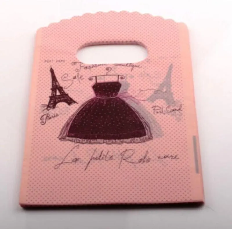 l Jewelry Pouch200 Pcs Paris Eiffel Tower Plastic Bags Jewelry Gift Bag 9x15cm1635956