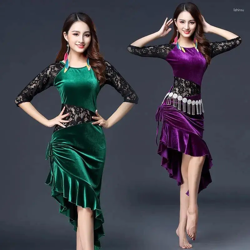 Stage Wear Belly Dance Long Dresses Sexy Practice Fashion Clothes Oriental Performance Dress Costume Adults Women Faldas Largas