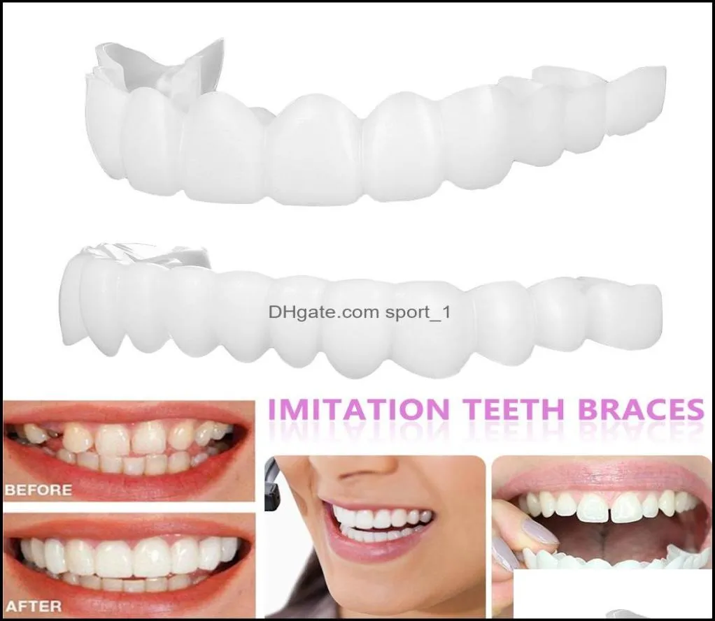 iced out Grillz Body Jewelry JewelryupperLower Cosmetic Denture Polyethylene Grills Fake Tooth Er Simation Teeth Whitening Dental2249511