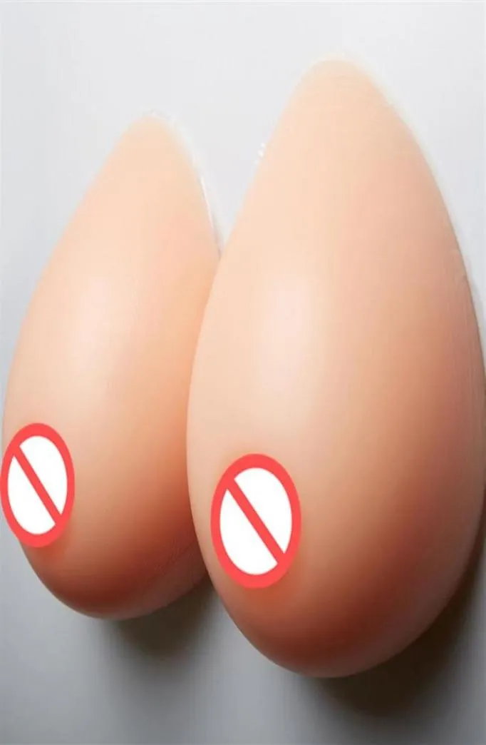 Silicone Adhesive Bust Form Breast Pads Fake Breast Form Crossdress Artificial Breast One Pair 600g A Or B Cup239W9403200
