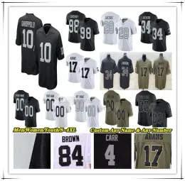 Custom Football Jersey Jimmy Garoppolo Davante Adams Josh Jacobs Maxx Crosby Bo Jackson Marcus Allen Hunter Renfrow Tyree Wilson Michael May