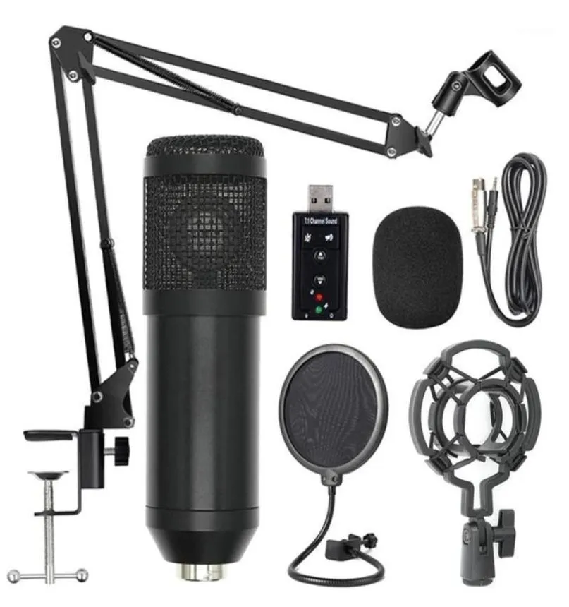 Microphones BM800 Suspension professionnelle Kit de microphone Studio Stream en direct Broadasting Enregistrement du condenseur Set Micphone Speaker17056255