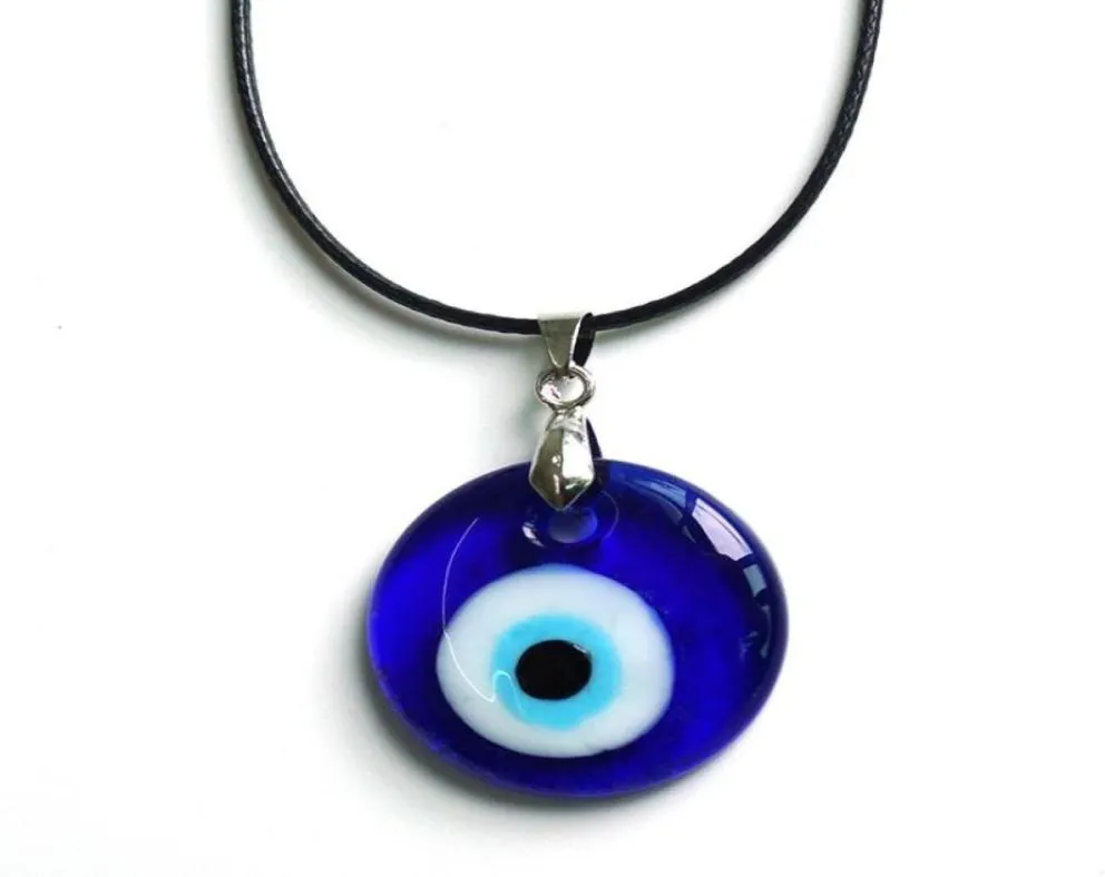 35cm Glas Blauw Boze Oog Charme Hanger Ketting Grieks Turkije Blue Devil Eye voor Women12128467198591