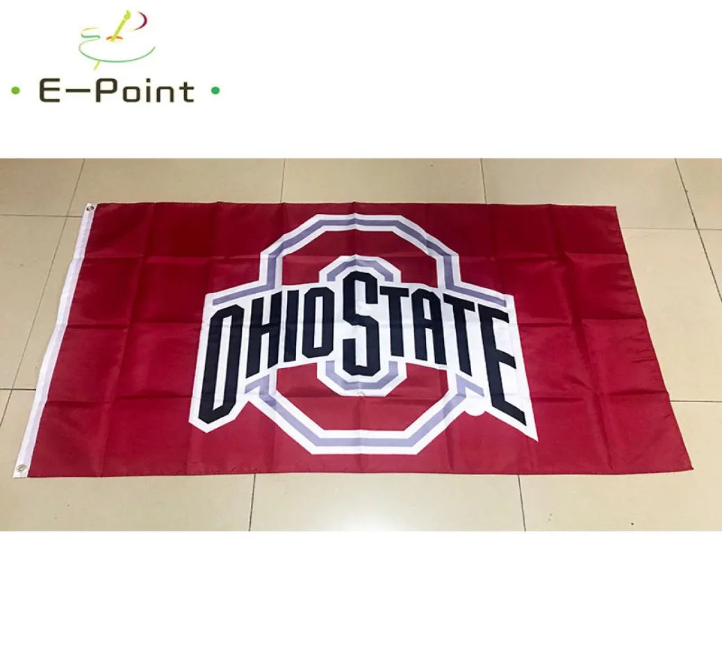 Ohio State Buckeyes flagga 3*150 cm*150 cm) Polyester flaggor Banner Decoration Flying Home Garden Flagg Festive Gifts1769613