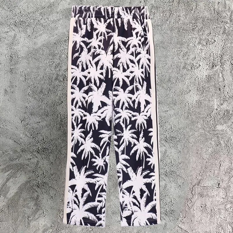 Men's Pants High Quality Coconut Tree Print Pattern Contrast Color Men Sweatpant Trouser Jogger Streetwear Hombre