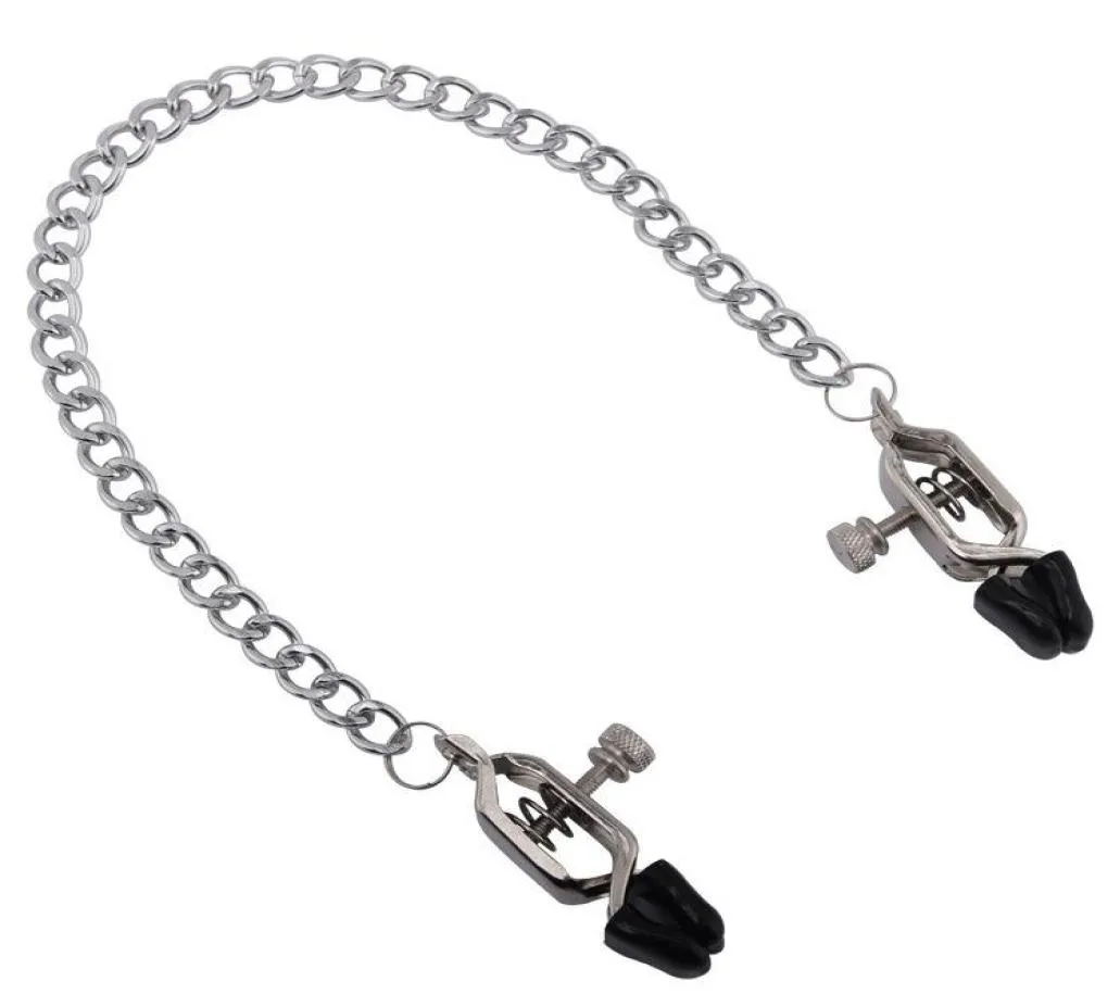 Prodotti per adulti in metallo per coppie Morsetti per capezzoli con catena bondage giocattoli sessuali Clip stimolanti per donne in acciaio Clitoride labbra tor6073894