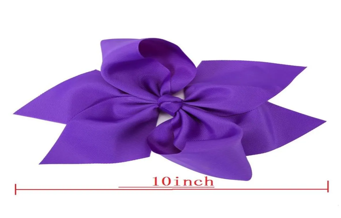 Drop 10 pouces GROSGRAIN Ribbon Bow Girls Hairpins Big Bowknot Cair Clips Accessoires de cheveux 30pcs5972716