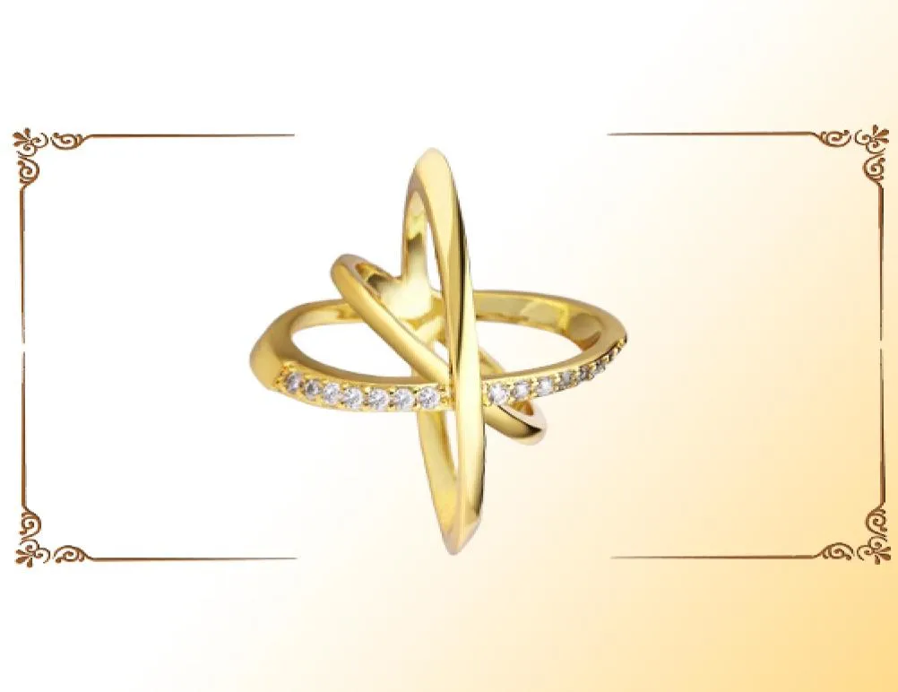 Projektowanie osobowości Pierścionki Złote Srebrny Kryształ Pierścień Knuckle Midi Pierścienie dla kobiet Pierścienie mody Biżuterii 8595269