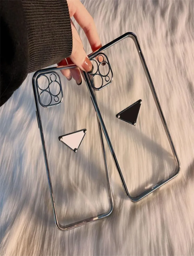 Triangle Luxury Cell Phone Case IPhone Case Transparent Designer Plated Frame For IPhone14 Pro Max Plus 13promax 12 Mini Xs Xr 7 87750266