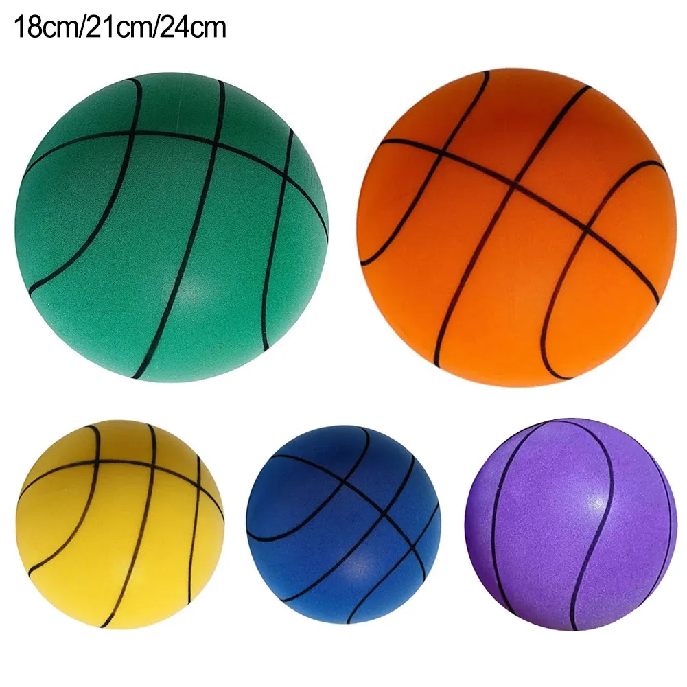 1 st diameter 24/22/18cm tyst hög densitet skum sportboll inomhus mute basket mjuk elastisk boll barn sport leksak spel 231227