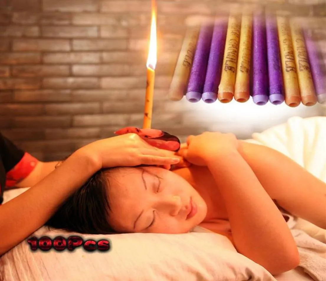 100Pcs 50Pairs Cheap And HighQuality Therapy Medical Natural Beewax Ear Candles Multicolor Ear Care Candles254z3956339