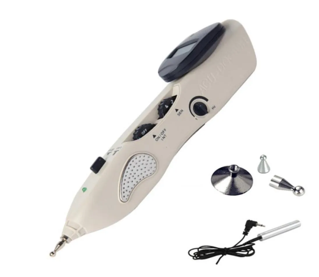 Stylo de massage rechargeable amélioré, détecteur de points, affichage numérique, machine électronique de stimulation de points d'aiguille d'acupuncture NEW6847204