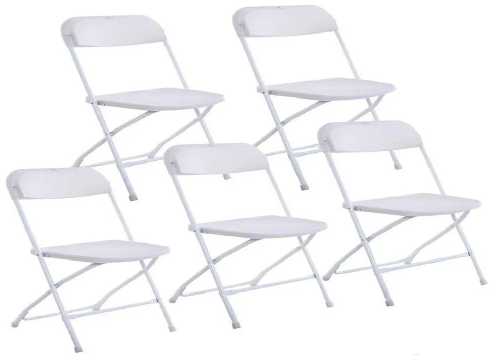 Nowe plastikowe krzesła składane na imprezę weselną Krzesło komercyjne białe gyq8968131