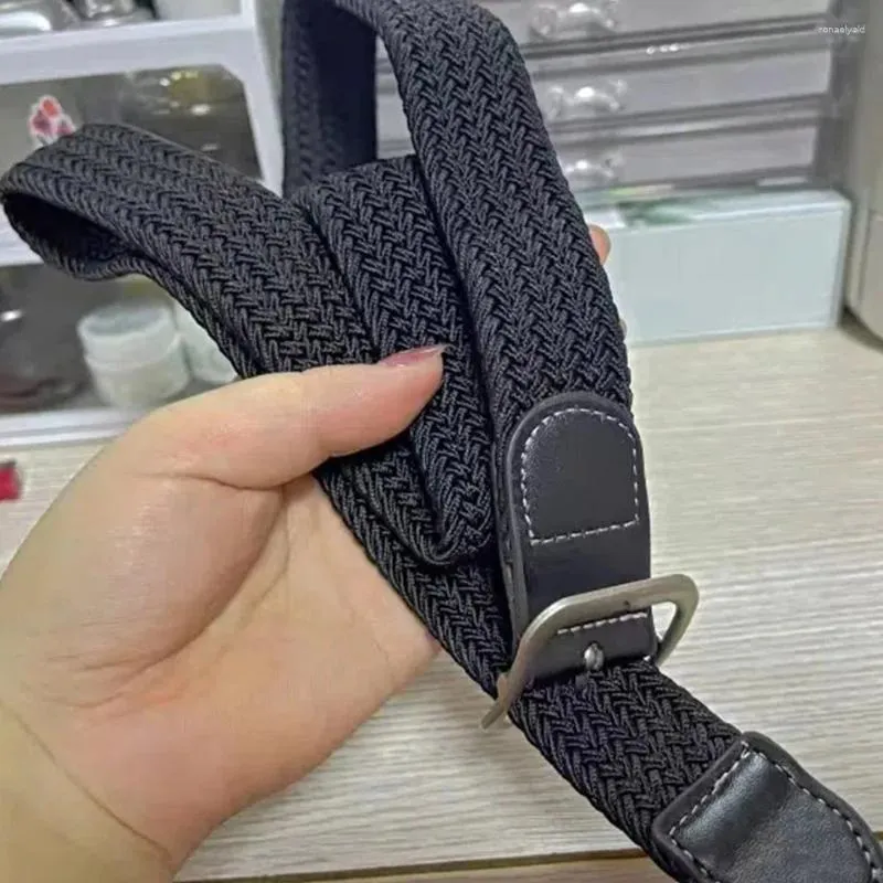 Ceintures loisir Woven Woven Belt Fashion Business Business Travel Workswear Design Washings Campus High Quality Youth Needle Buckle