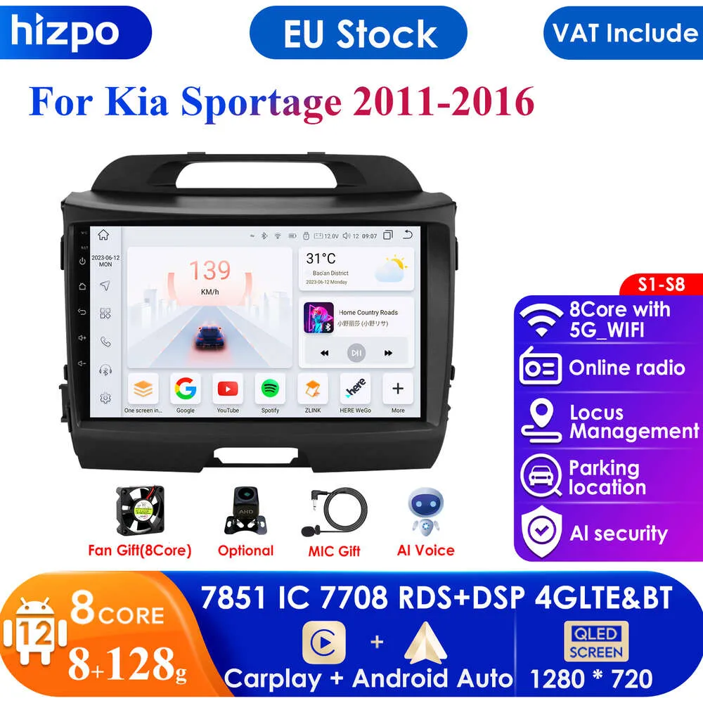 Pour KIA Sportage 2010 2011 2012 2013 2014 2015 2016 2din voiture Android Radio lecteur multimédia 2 Din Autoradio vidéo GPS Navi Wifi