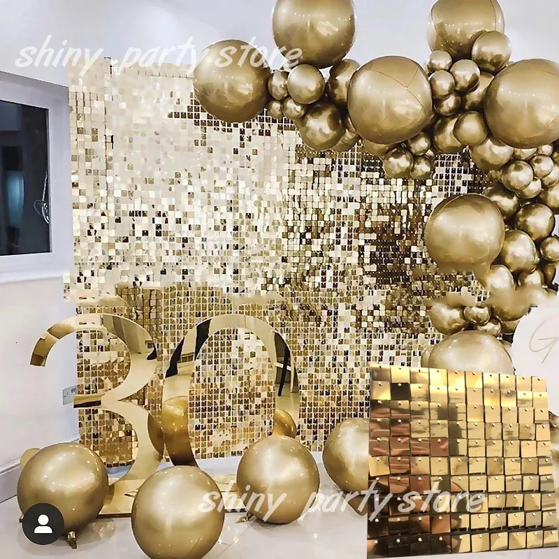 Art Sequin Board Wind Backle Porte Silver Rose Gold Party Decoration Shingle Wholesale 231227