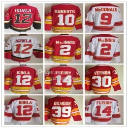 Vintage Hockey Jerseys 12 Jarome Iginla 14 Theoren Fleury 25 Joe Nieuwendyk 30 Mike Vernon 39 Doug Gilmour 2 Al Macinnis 9 Lanny McDonald 10