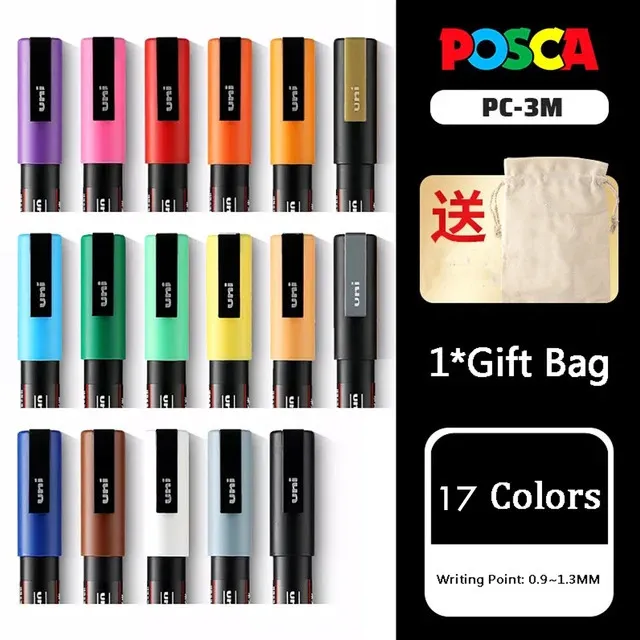 Wholesale UNI POSCA Marker Pen Set Acrylic Plumones Rotuladores PC 1M 5M 8K  17K 7/8/POP Poster Pen/Graffiti Advertisement Art 231227 From You00, $35.27